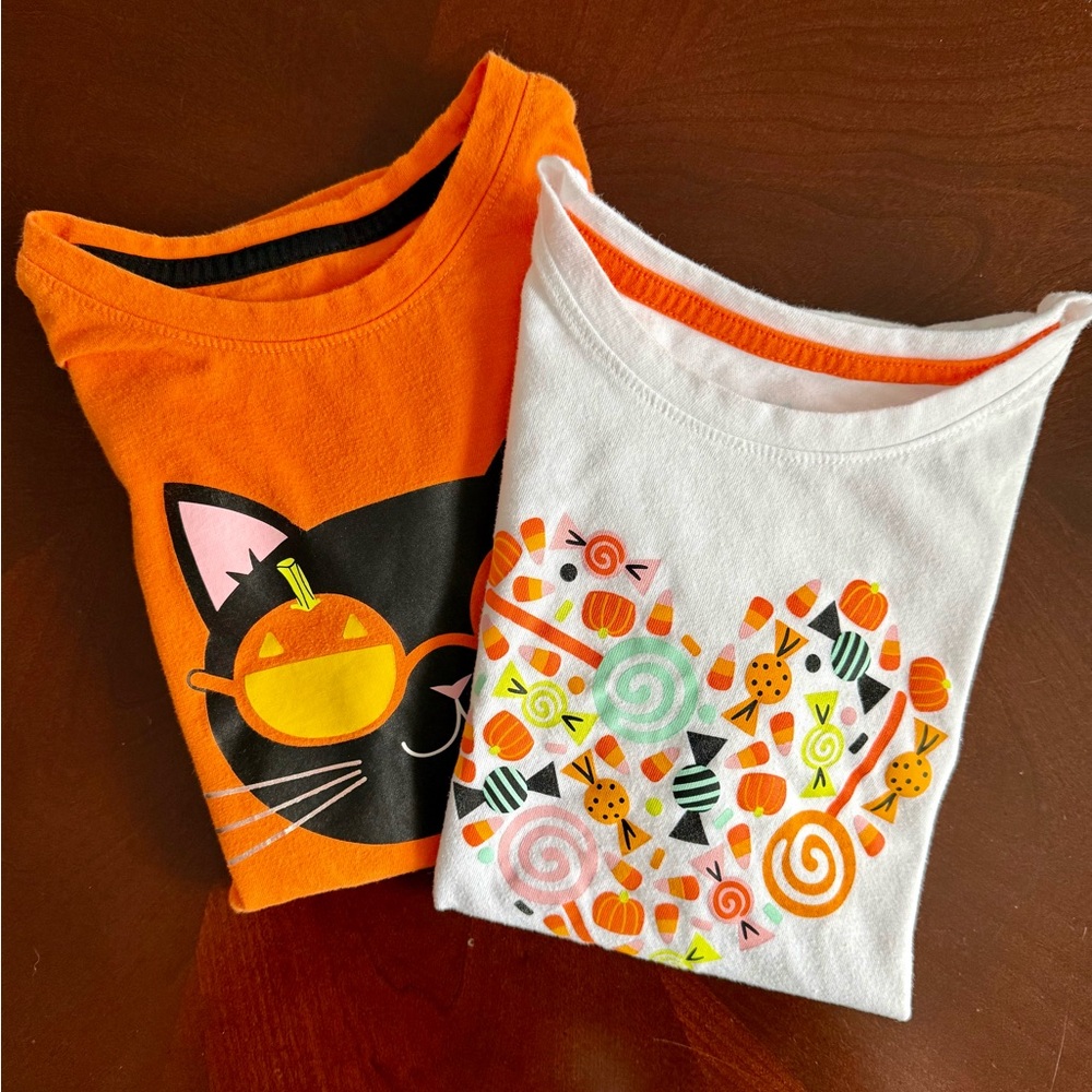 Cat & Jack Halloween T-Shit Bundle (2) Sz6/6x